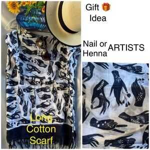 🎁? NAIL SALON? HAND 🤚 Cotton Scarf Hand ⭐️ gift idea? Nail/Henna artists? EUC